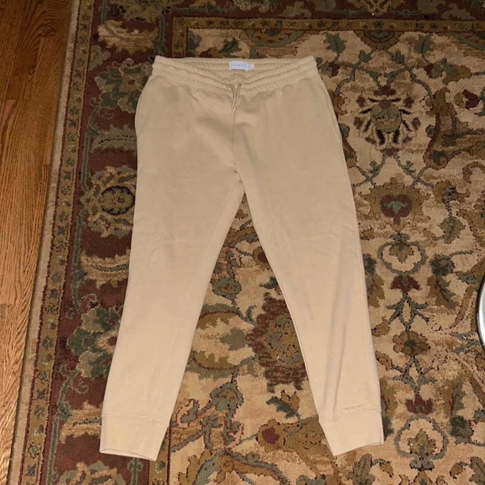 Men’s Topman Tan/Khaki Joggers Sweatpants Size Large